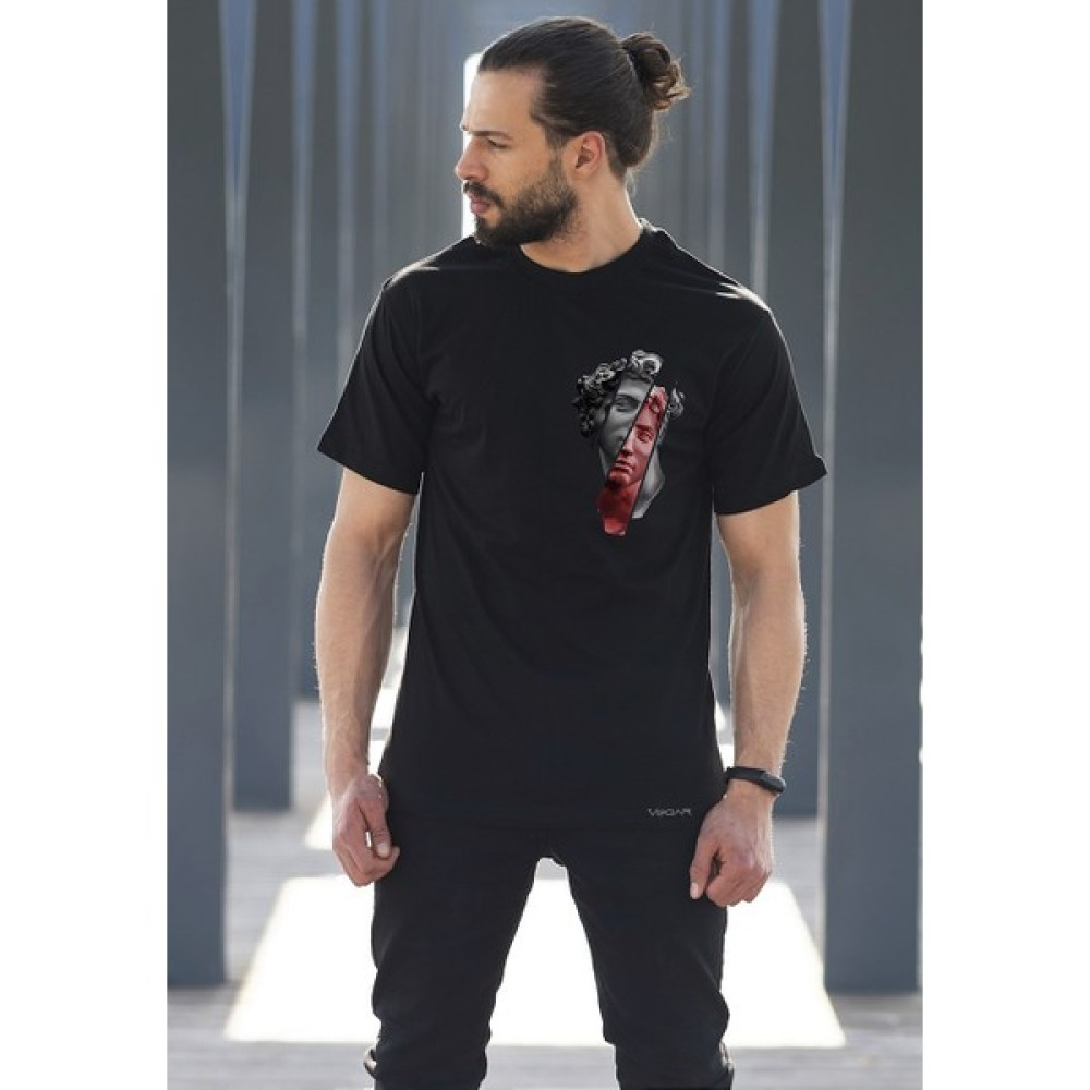 Veqar David Kolaj Baskılı Oversize T-Shirt Erkek T-shirt Fiyatı