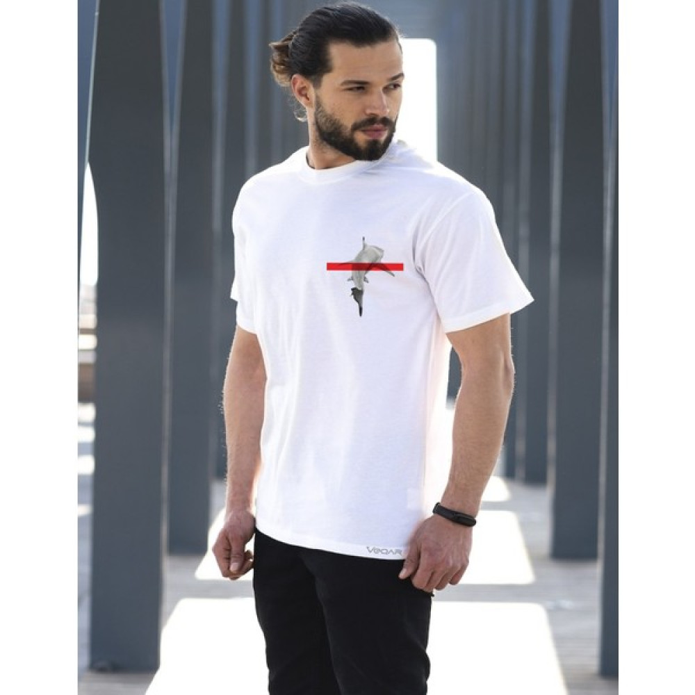 Veqar Yunus Balığı Baskılı Oversize T-Shirt Erkek T-shirt Fiyatı