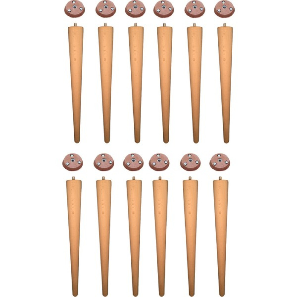 Vera Hediyelik Eşya 12'li Ahşap Ayak 41 cm Konik Sehpa Ayağı-Sandalye-Tabure-Masa Ayağı Çap:4,6cm UZUNLUK:41CM 3301000000467 - Gürgen - Rose Nalburiye & Hırdavat Fiyatı