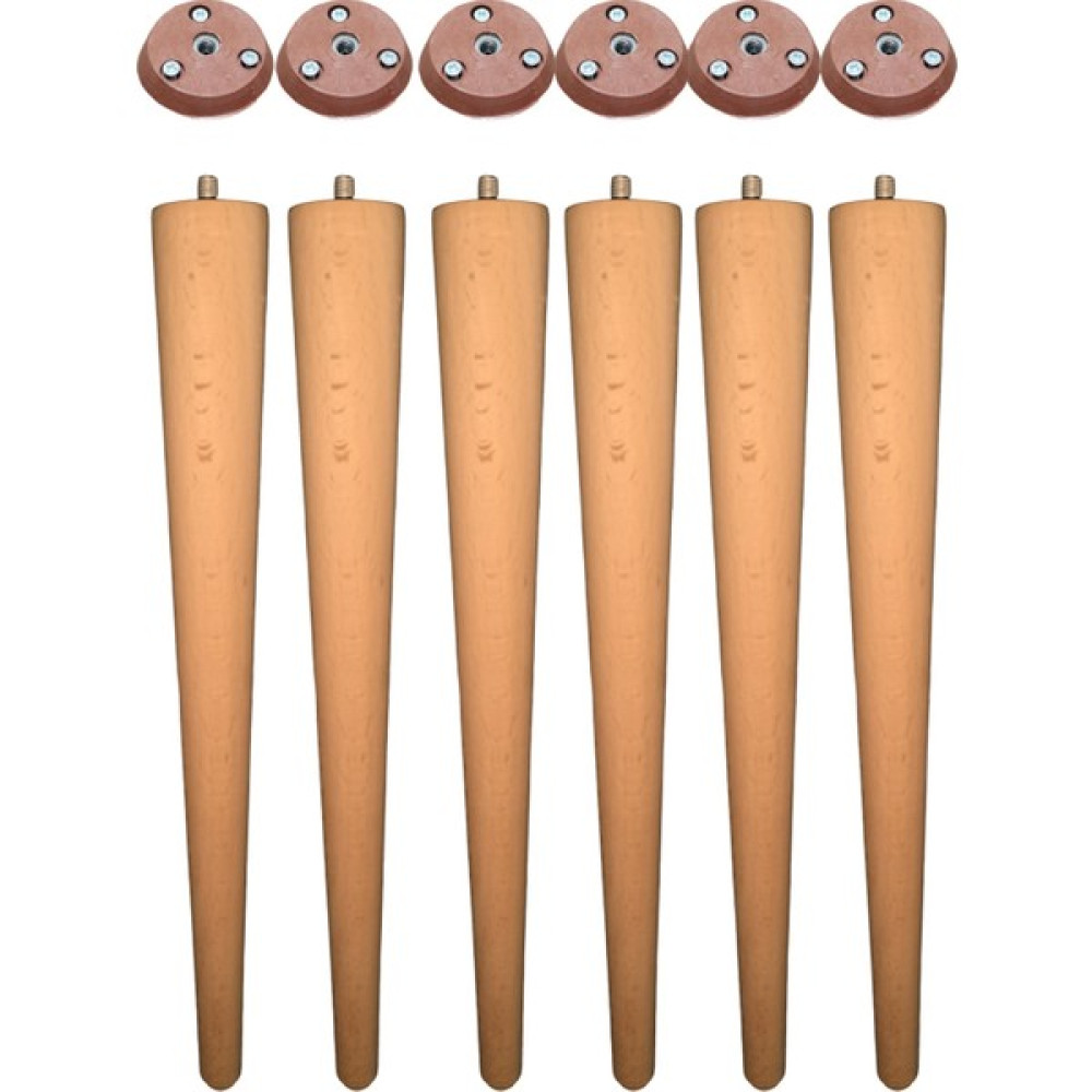 Vera Hediyelik Eşya 6'lı Ahşap Ayak 49 cm Konik Sehpa Ayağı-Sandalye-Tabure-Masa Ayağı Çap:4,6cm UZUNLUK:49CM 3301000000453 - Gürgen - Rose Nalburiye & Hırdavat Fiyatı