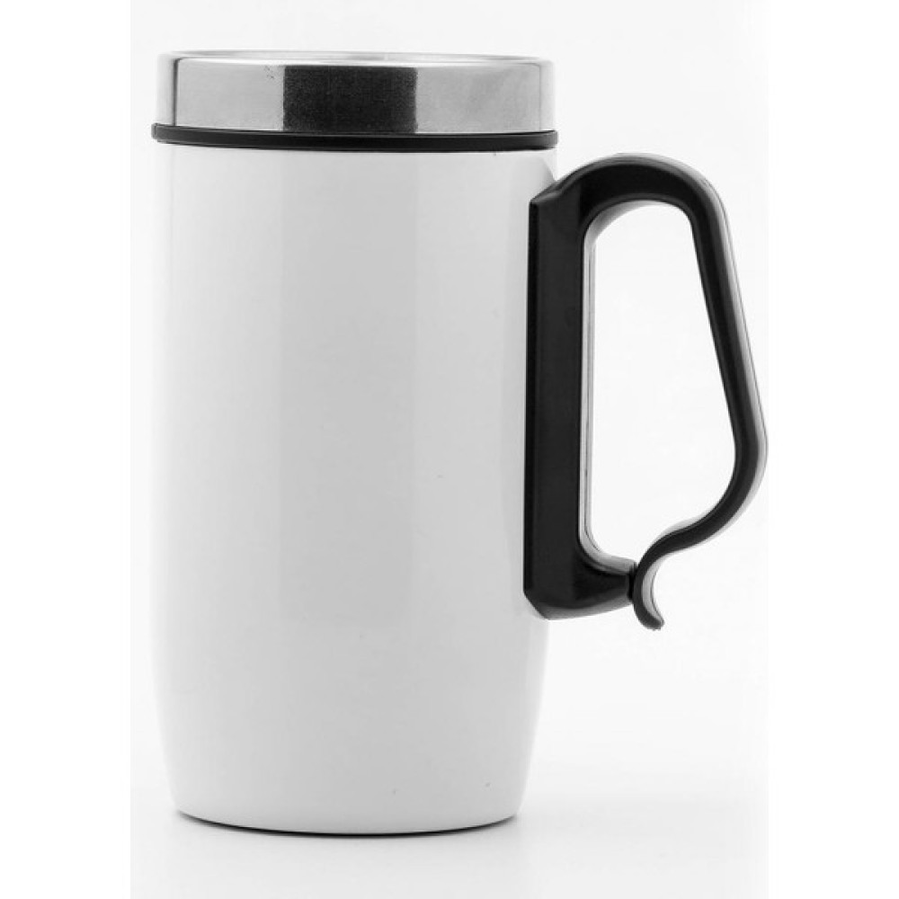 Verahed Çift Katman Kauçuk Taban 280ML Beyaz Kulplu Paslanmaz Çelik Küçük Termos Bardak Mug Kupa Çay Kahve Termosu Kamp Mutfağı Fiyatı