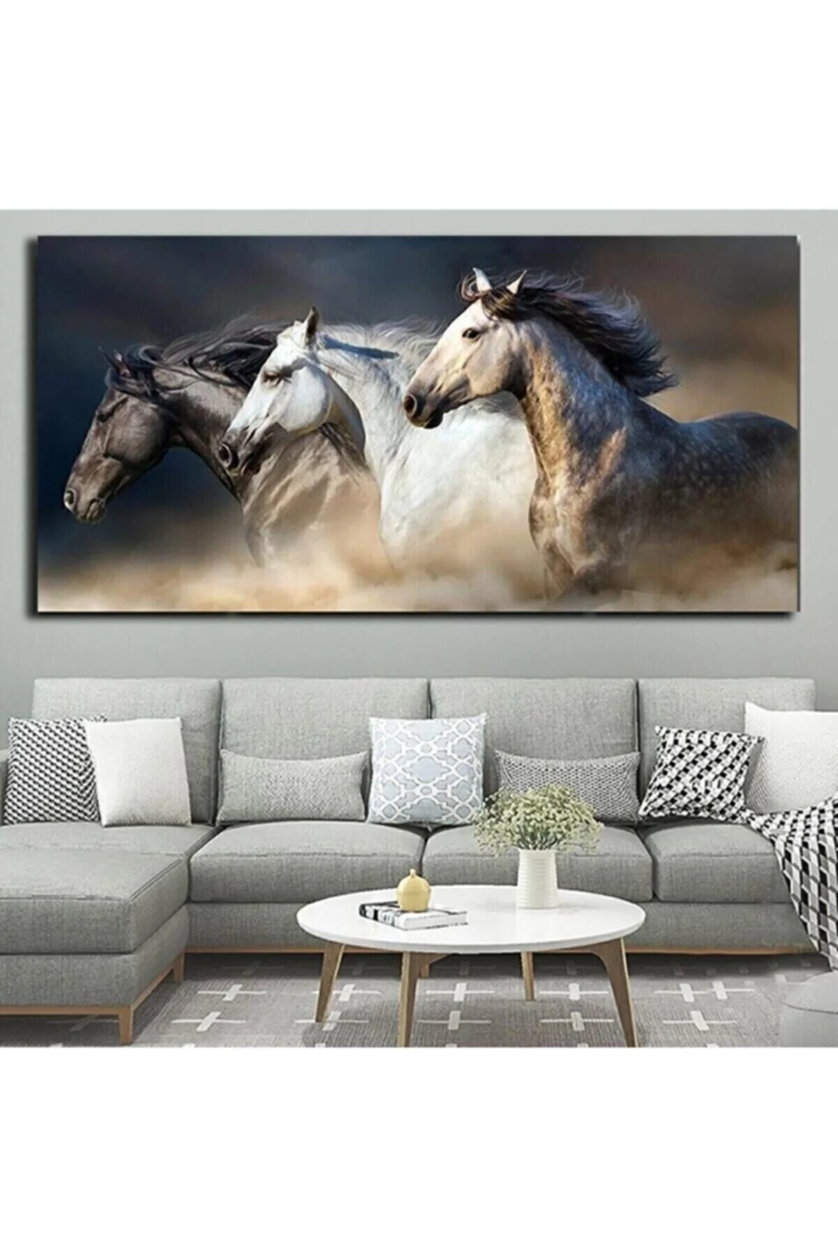 VeraStore At Resimli Dekorasyon Kanvas Tablo 60 x 120 Beden" Tablo & Poster Fiyatı