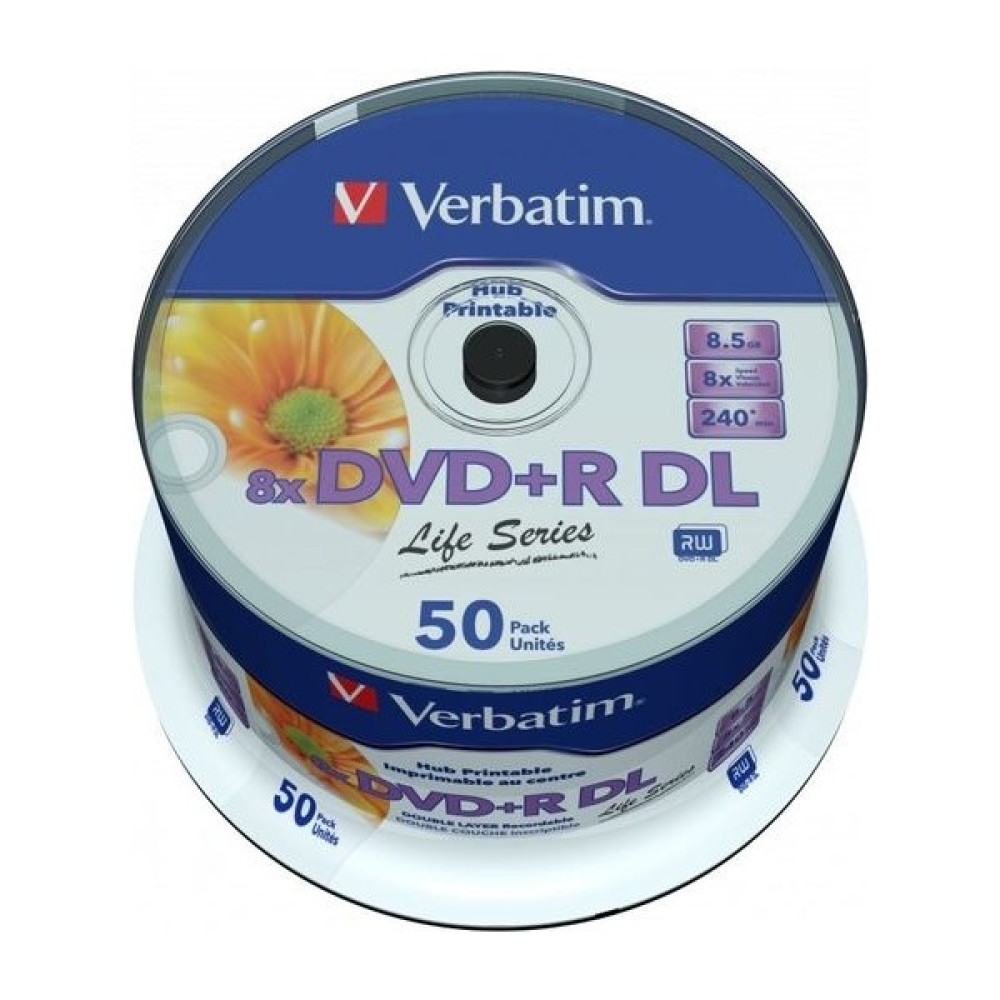 Verbatim Dvd+R Dl 50'li 8.5gb 8x Yazdırılabilir CD / DVD Aksesuarları Fiyatı