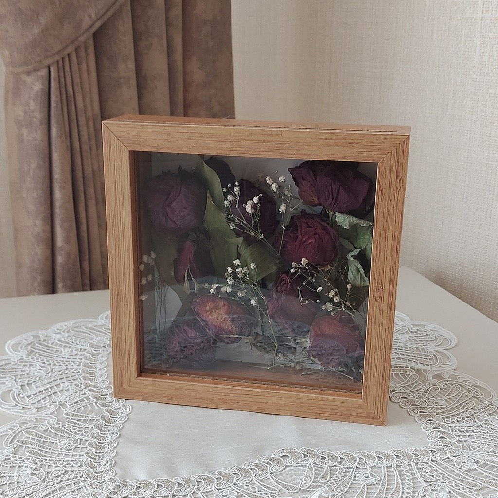 Verda Çerçeve 20X20X5 cm Bambu Anı Çerçevesi! Yeni Moda Çiçek Anı Çerçevesi! Resim & Fotoğraf Çerçevesi Fiyatı