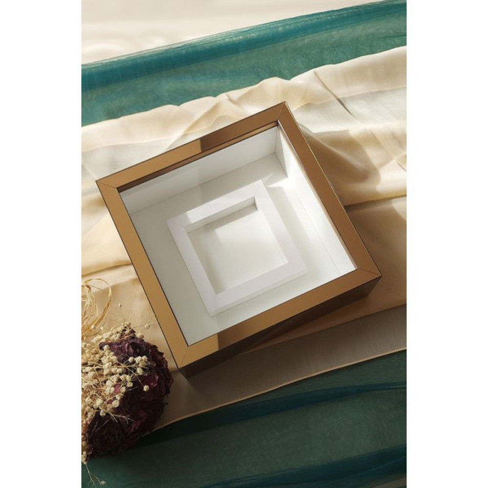 Verda Çerçeve 25X25 cm Fotoğraf Bölümlü Bronz Verda Anı Çerçevesi-6 cm Derinlikli Anı Çerçevesi Resim & Fotoğraf Çerçevesi Fiyatı