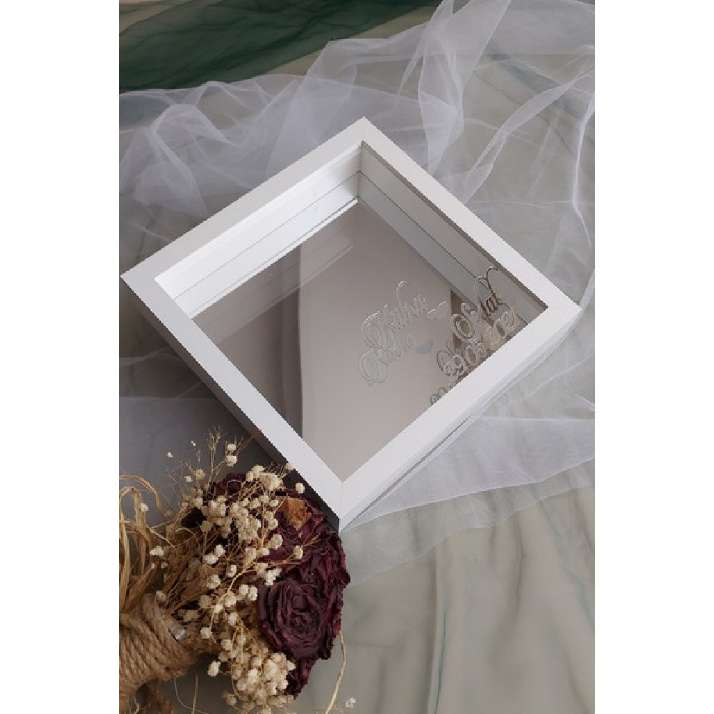 Verda Çerçeve 25X25 cm Verda Anı Gümüş Zeminli Çerçevesi-7 cm Derinlikli Anı Çerçevesi Gül Kutusu Resim & Fotoğraf Çerçevesi Fiyatı