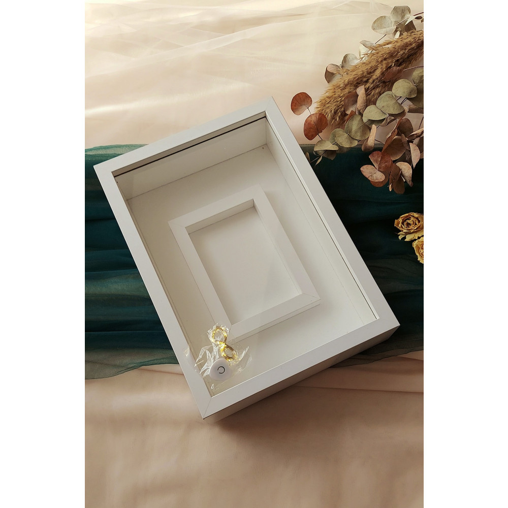 Verda Çerçeve 25x35 Cm Beyaz Fotoğraf Alanlı Model Tasarım Gül Kutusu Anı Çerçevesi! Isimsiz Ledli! Resim & Fotoğraf Çerçevesi Fiyatı