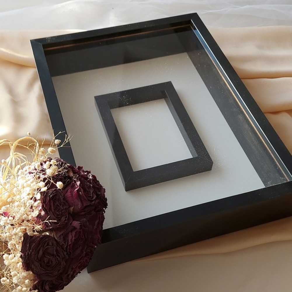 Verda Çerçeve 30 x 40 cm Siyah Renkli Fotoğraf Bölümlü Gül Anı Çerçevesi Resim & Fotoğraf Çerçevesi Fiyatı
