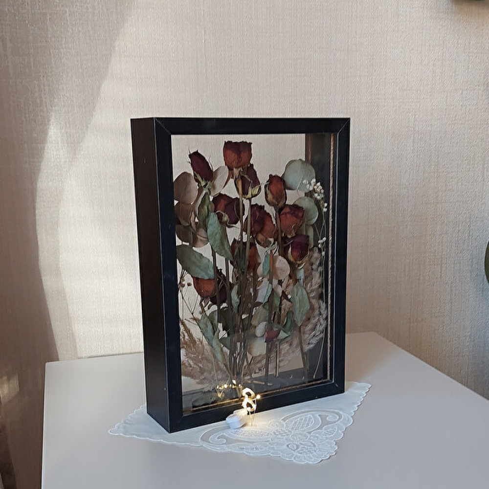 Verda Çerçeve Siyah Ledli 25X35 cm Çift Yönlü Anı Çerçevesi! Gül Kutusu Şeffaf Gül Kutusu Resim & Fotoğraf Çerçevesi Fiyatı
