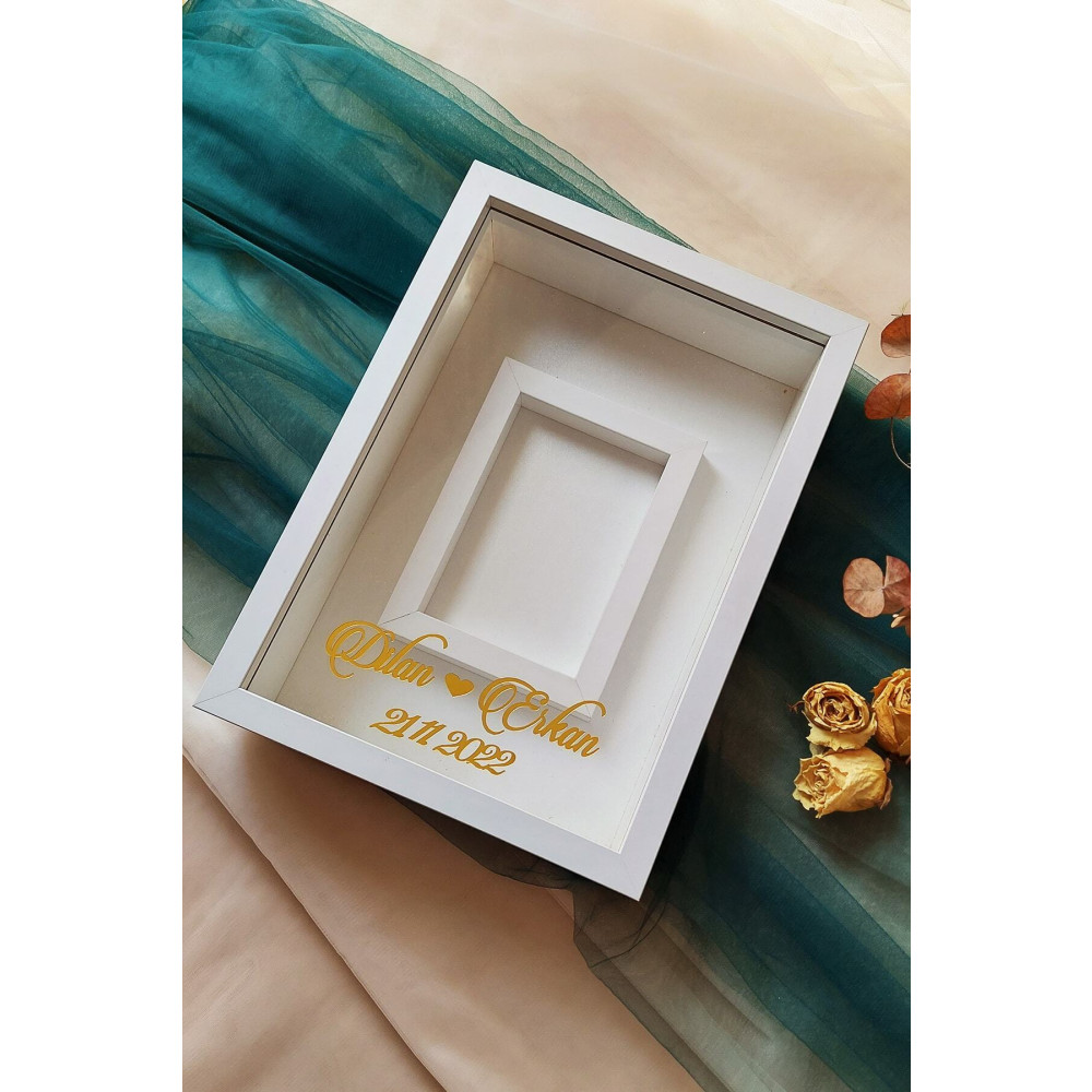 Verda Çerçeve Yeni Model 25x35 Cm Beyaz Fotoğraf Alanlı Model Tasarım Gül Kutusu Anı Çerçevesi! Isimli Ledsiz Resim & Fotoğraf Çerçevesi Fiyatı