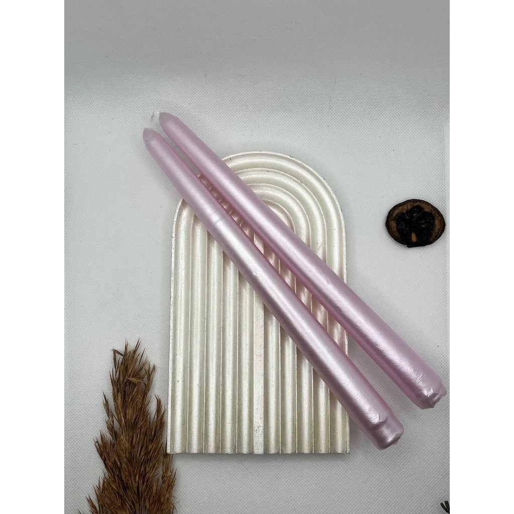 Verda Desing Dekoratif Neon Metalik Açık Pembe Şamdan Mumu 2 Li Set - 1 Diğer Fiyatı