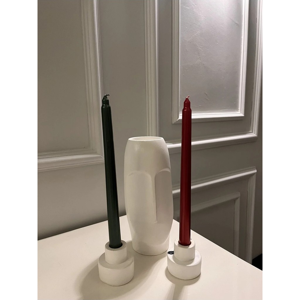 Verda Desing Hediyelik Yılbaşı Dekoratif Metalik Kırmızı Yeşil Şamdan Mumu 2 Li Set - Kırmızı - Yeşil - 1 Diğer Fiyatı