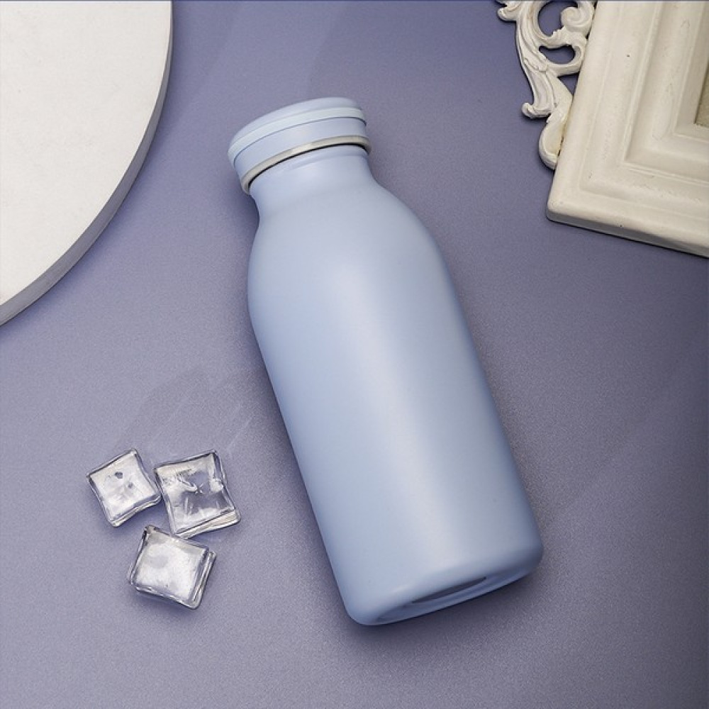 Verethragna Termos Macaron Renk Metal Sevimli Öğrenci Paslanmaz Çelik Su Bardağı Küçük Taze Süt Şişesi (Yurt Dışından) - Mavi Desenli - 350 ml Suluk Fiyatı
