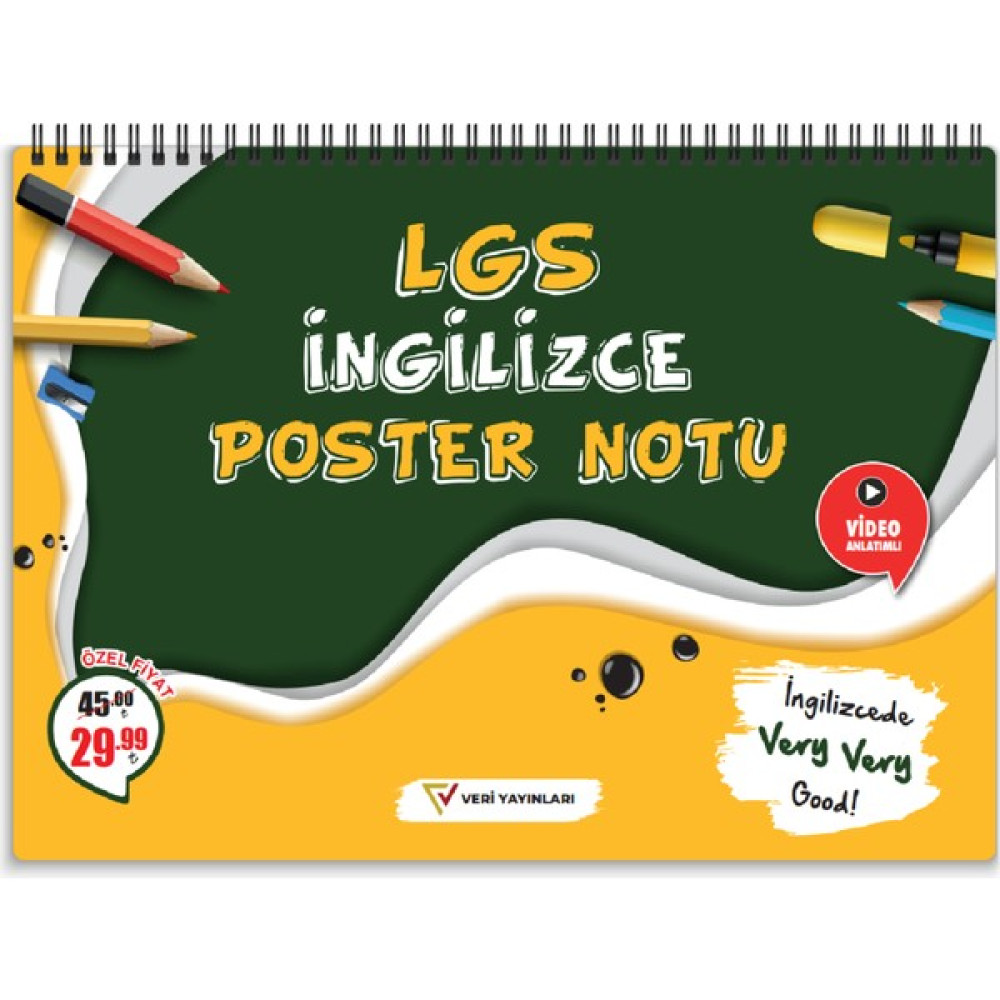 Veri Yayınevi LGS Ingilizce Poster Notu Ders Sınav Kitapları Fiyatı