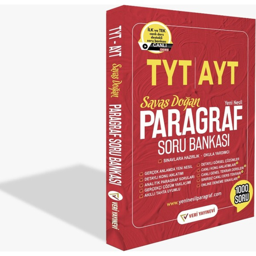 Veri Yayınevi Tyt-Ayt Paragraf Soru Bankası Ders Sınav Kitapları Fiyatı