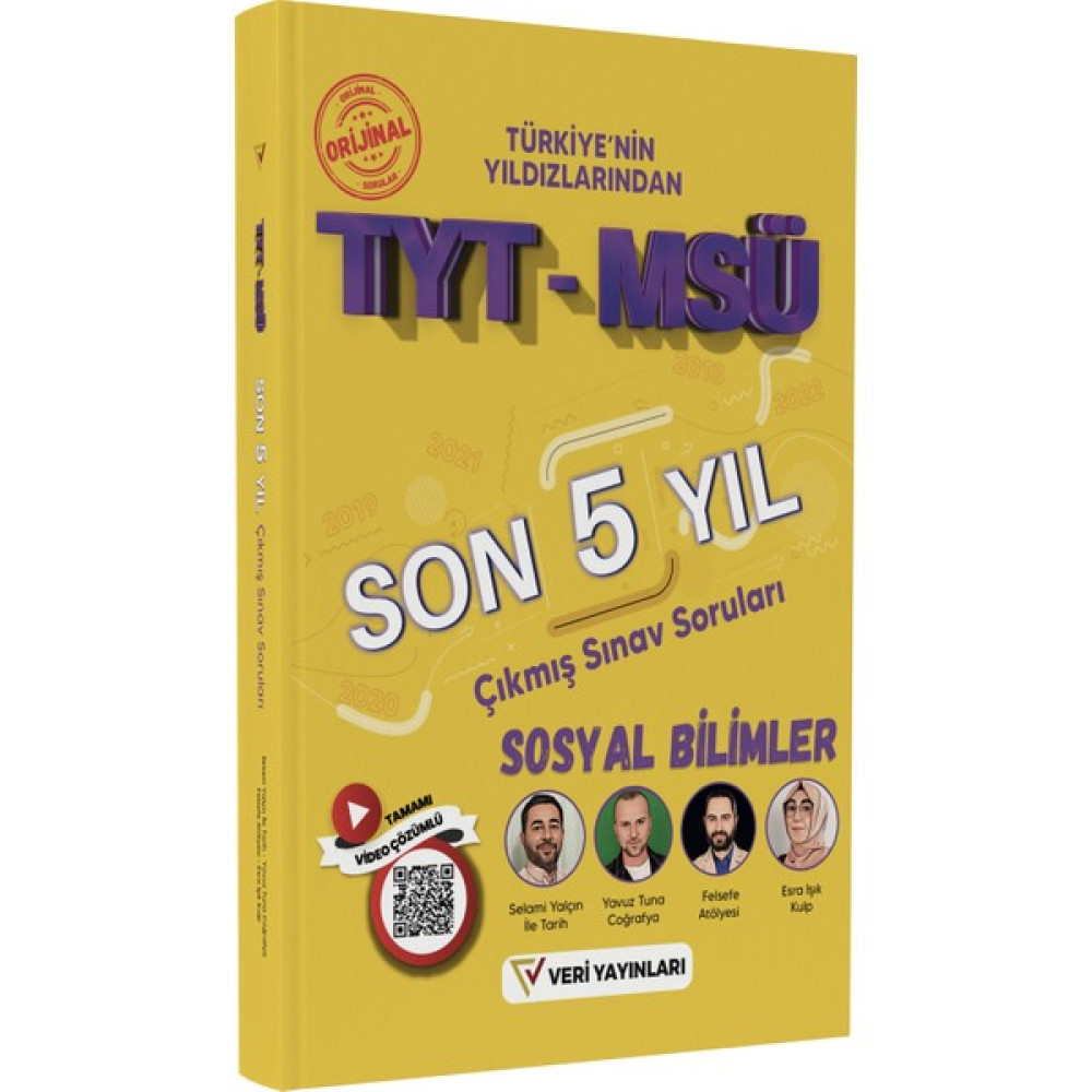 Veri Yayınları Tyt-Msü Sosyal Bilimler Son 5 Yıl Video Çözümlü Orijinal Çıkmış Sorular ve Çözümleri 2023 Sosyal Bilgiler Fiyatı
