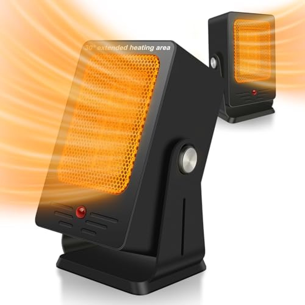 Verminget Portable Space Heaters for Indoor Use,Desktop Heater with 900W PTC 2s Fast Heating, 30° Adjustable Angle Design Small Electric Heater Lightweight for Personal, Office,Room Heaters Fiyatı