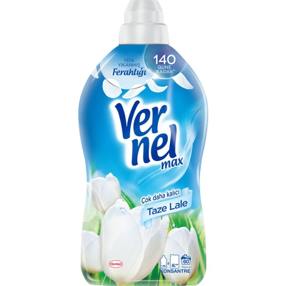 Vernel Max Konsantre Çamaşır Yumuşatıcısı Taze Lale 1440ml (60 Yıkama) - 1,5 lt Yumuşatıcı Fiyatı