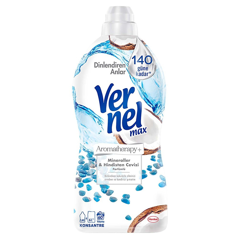Vernel Max Konsantre Sıvı Çamaşır Yumuşatıcısı Hindistan Cevizi 1440ml 60 Yıkama Yumuşatıcı Fiyatı