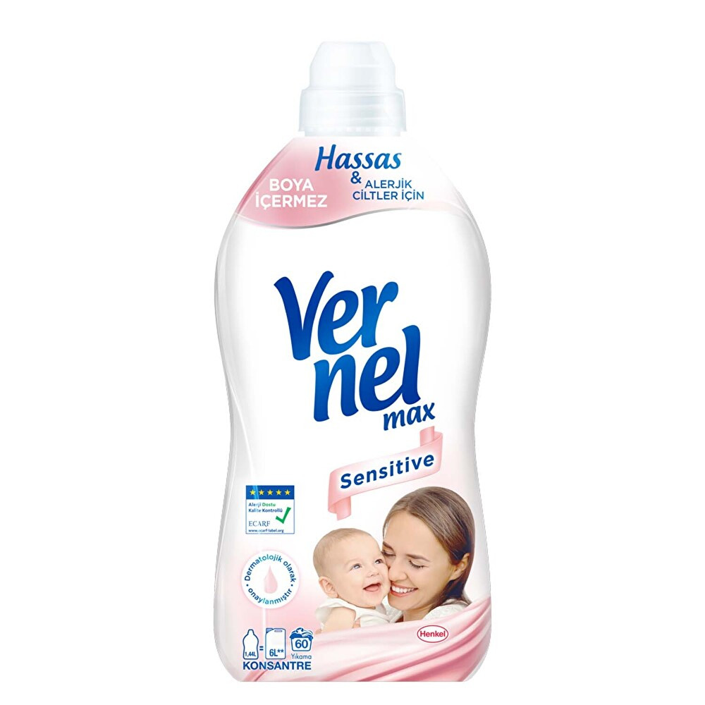 Vernel Max Konsantre Sıvı Çamaşır Yumuşatıcısı Sensitive 1440ml 60 Yıkama Yumuşatıcı Fiyatı