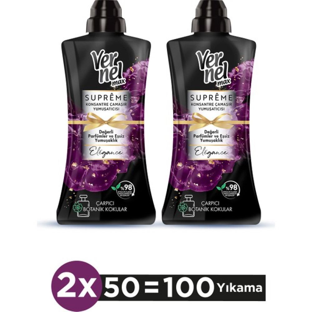 Vernel Max Supreme Elegance 1.2L (2'li Set) (2x1.2L) - 1,2 lt Yumuşatıcı Fiyatı
