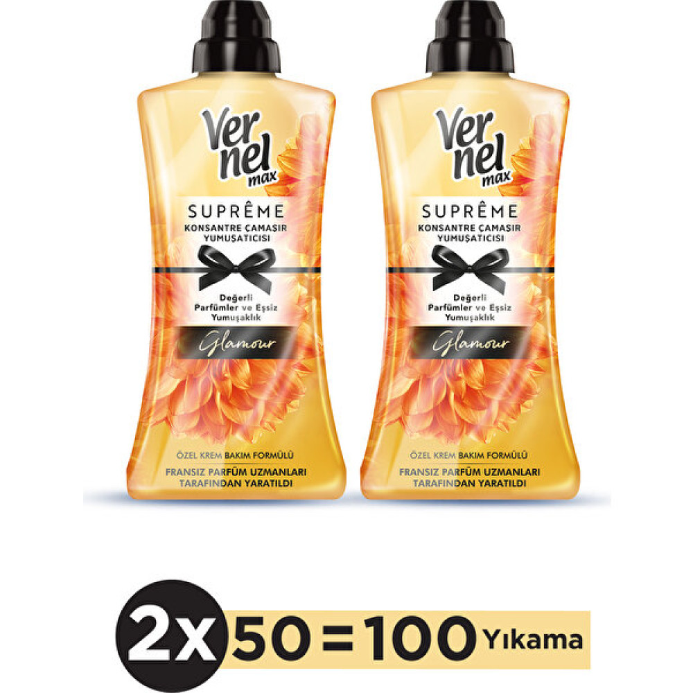 Vernel Max Supreme Glamour 1.2L (2'li Set) (2x1.2L) - 1,2 lt Yumuşatıcı Fiyatı