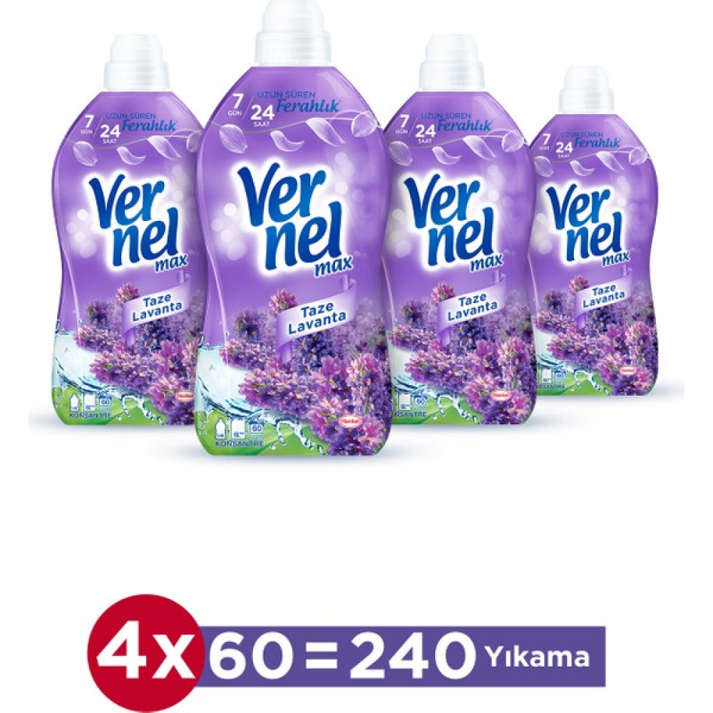 Vernel Max Taze Lavanta 4x1.44L - 5,76 lt Yumuşatıcı Fiyatı