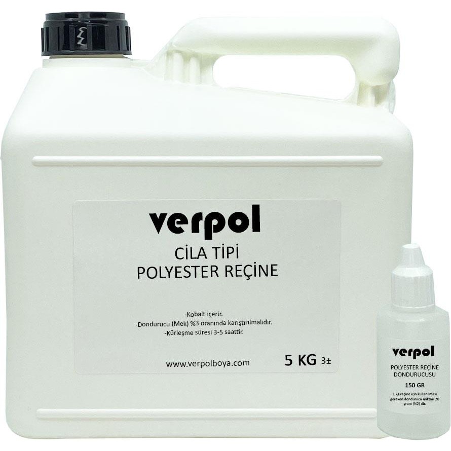 Verpol Cila Tipi Polyester Reçine - 5 kg - Şeffaf Diğer Fiyatı