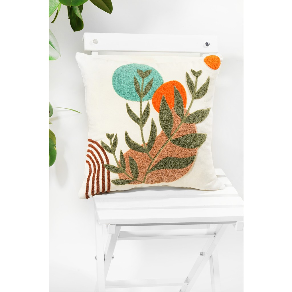 Verra Home Punch Nakışlı Kırlent Kılıfı 45 x 45 cm - Bohem Desenli - Turuncu - Yeşil - Krem SSD / Solid State Drive Fiyatı