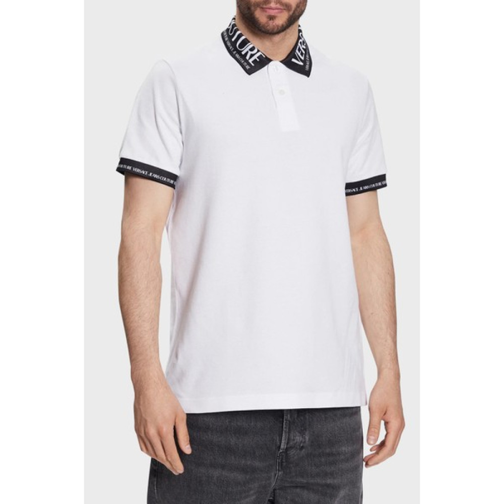 Versace Jeans Couture Pamuklu Düğmeli Polo Yaka T Shirt Erkek Polo Yaka T Shirt 74GAGT02 CJ01T 003 Erkek T-shirt Fiyatı