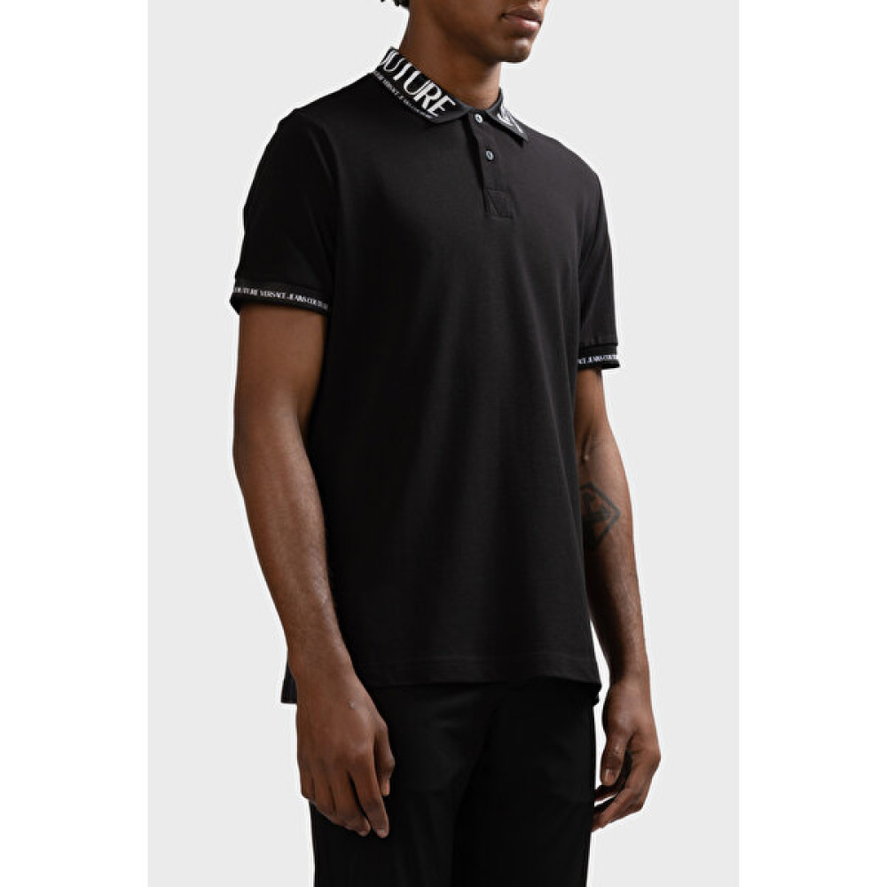 Versace Jeans Couture Pamuklu Düğmeli Polo Yaka T Shirt Erkek Polo Yaka T Shirt 74GAGT02 CJ01T 899 Erkek T-shirt Fiyatı