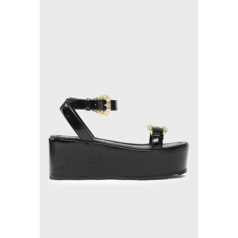 Versace Jeans Couture Platform Dolgu Topuklu Sandalet Bayan Sandalet 74VA3S06 ZS539 899 Kadın Terlikleri ve Sandaletleri Fiyatı