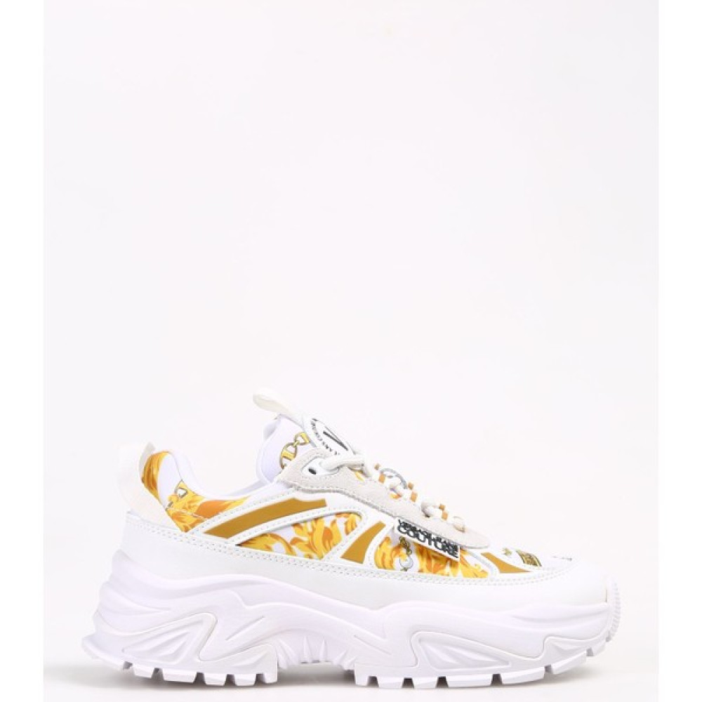 Versace Jeans Couture Sarı - Beyaz Kadın Deri Sneaker 75VA3SVGZP321G03 Spor Ayakkabı Fiyatı