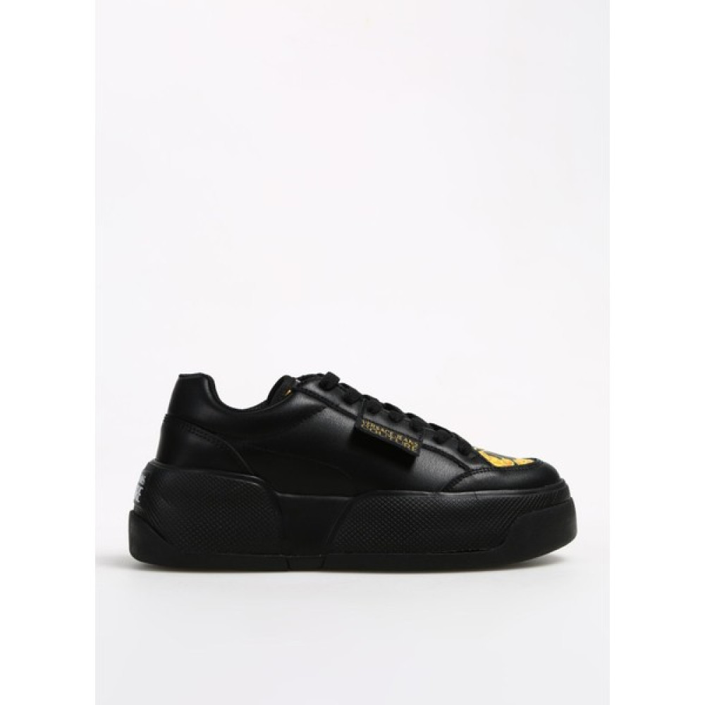 Versace Jeans Couture Sarı - Siyah Kadın Deri Sneaker 75VA3ST2ZP305G89 Spor Ayakkabı Fiyatı