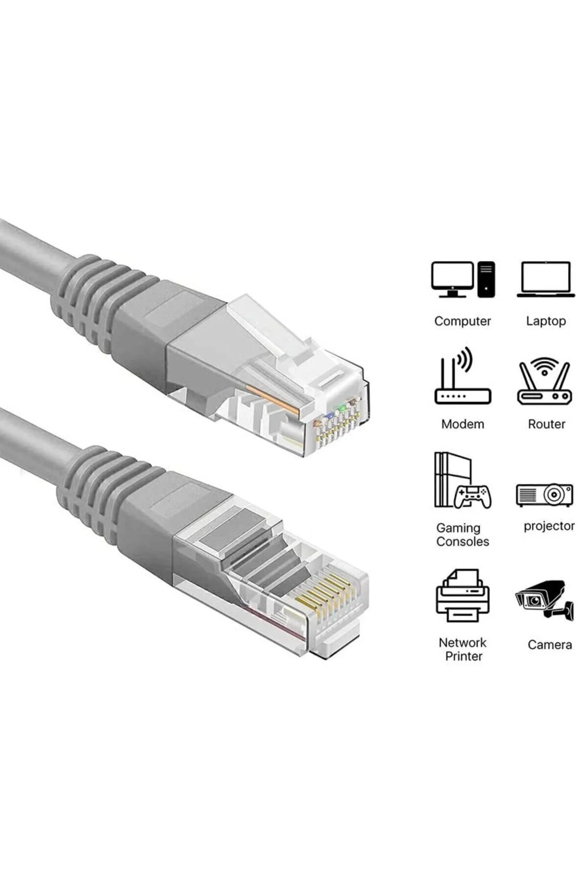 versatile 30 Metre 30mt M Internet Kablosu Kalın Cat6" Kablo ve Adaptör Fiyatı