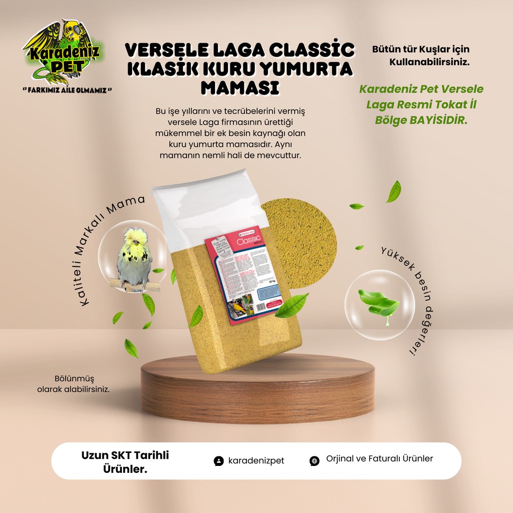 Versele Laga Versele-Laga Classic Klasik Kuru Yumurta Maması 250 gr (ÖZEL VAKUMLU AMBALAJ - BÖLÜNMÜŞ ÜRÜN) Diğer Fiyatı