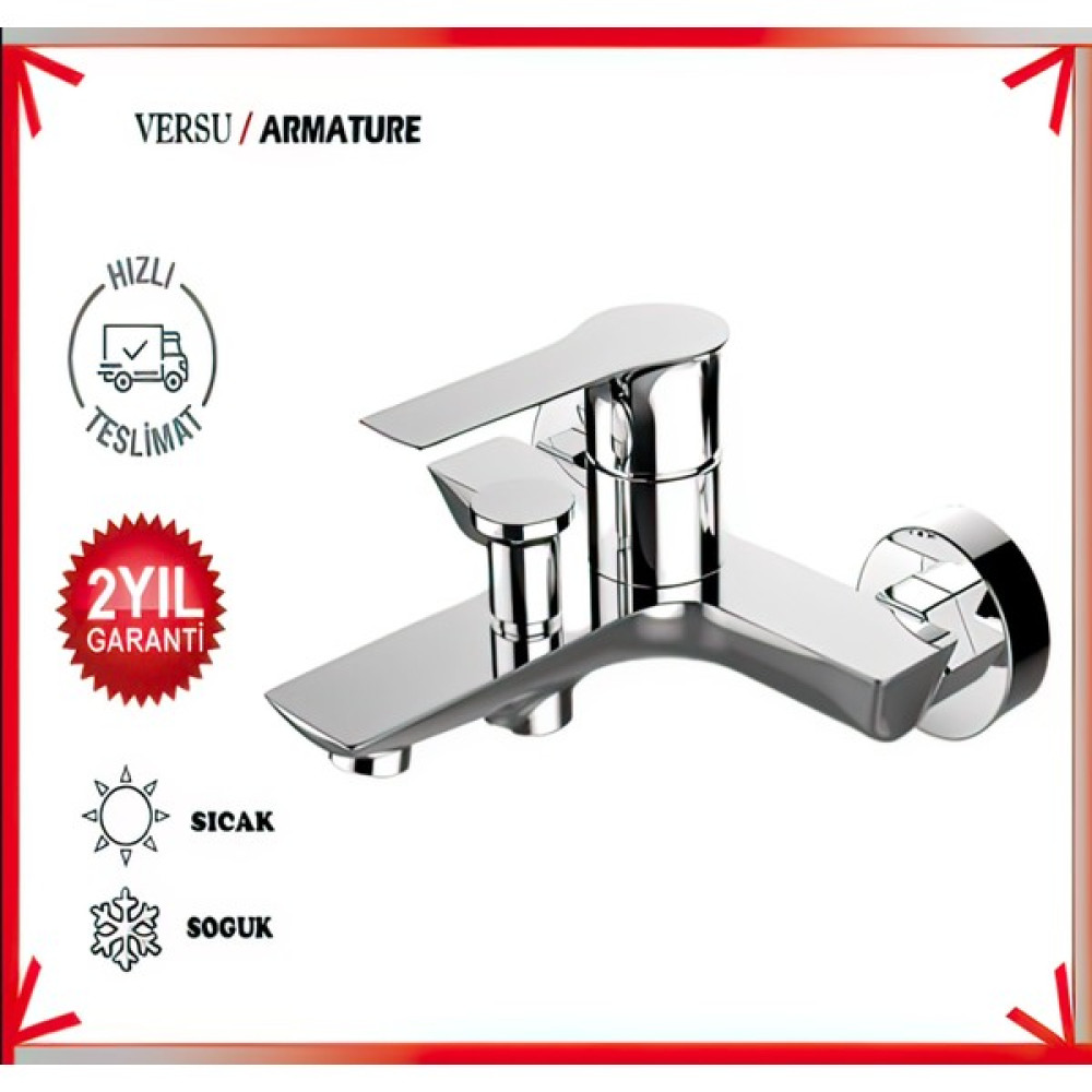 Versu Armature Lila Serisi Duş Banyo Bataryası - Krom Bataryalar Fiyatı