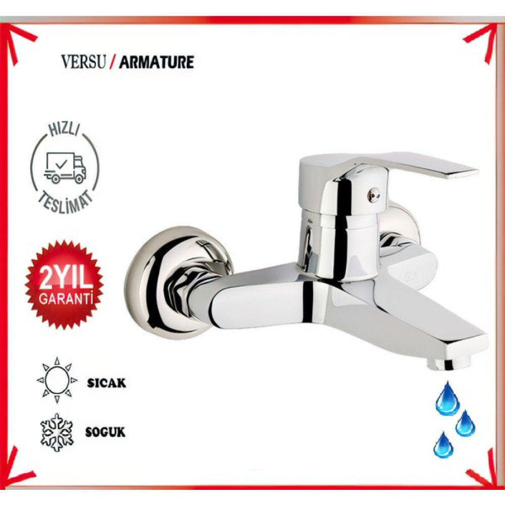 Versu Armature Versuarmature Nikel Serisi Duş Banyo Bataryası - Krom Bataryalar Fiyatı