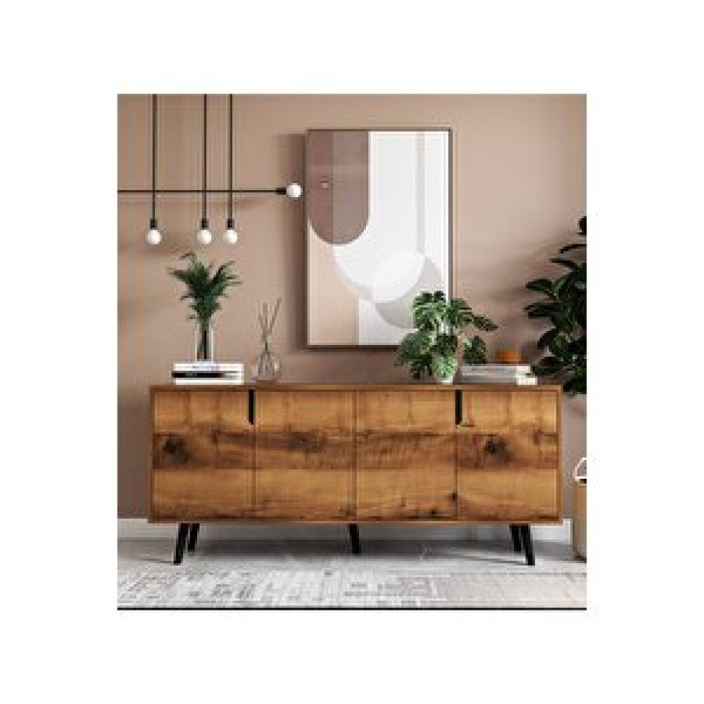 Vertex Mobilya Latina Ahşap Ayaklı Modern Konsol 180 Cm Ceviz Ceviz Konsol Mobilya Fiyatı