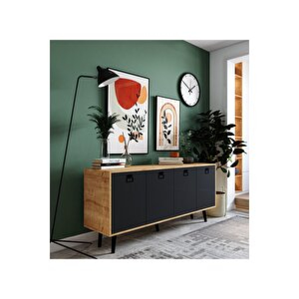 Vertex Mobilya Mirza Modern Konsol 180 Cm Safir Meşe-antrasit Antrasit Konsol Mobilya Fiyatı