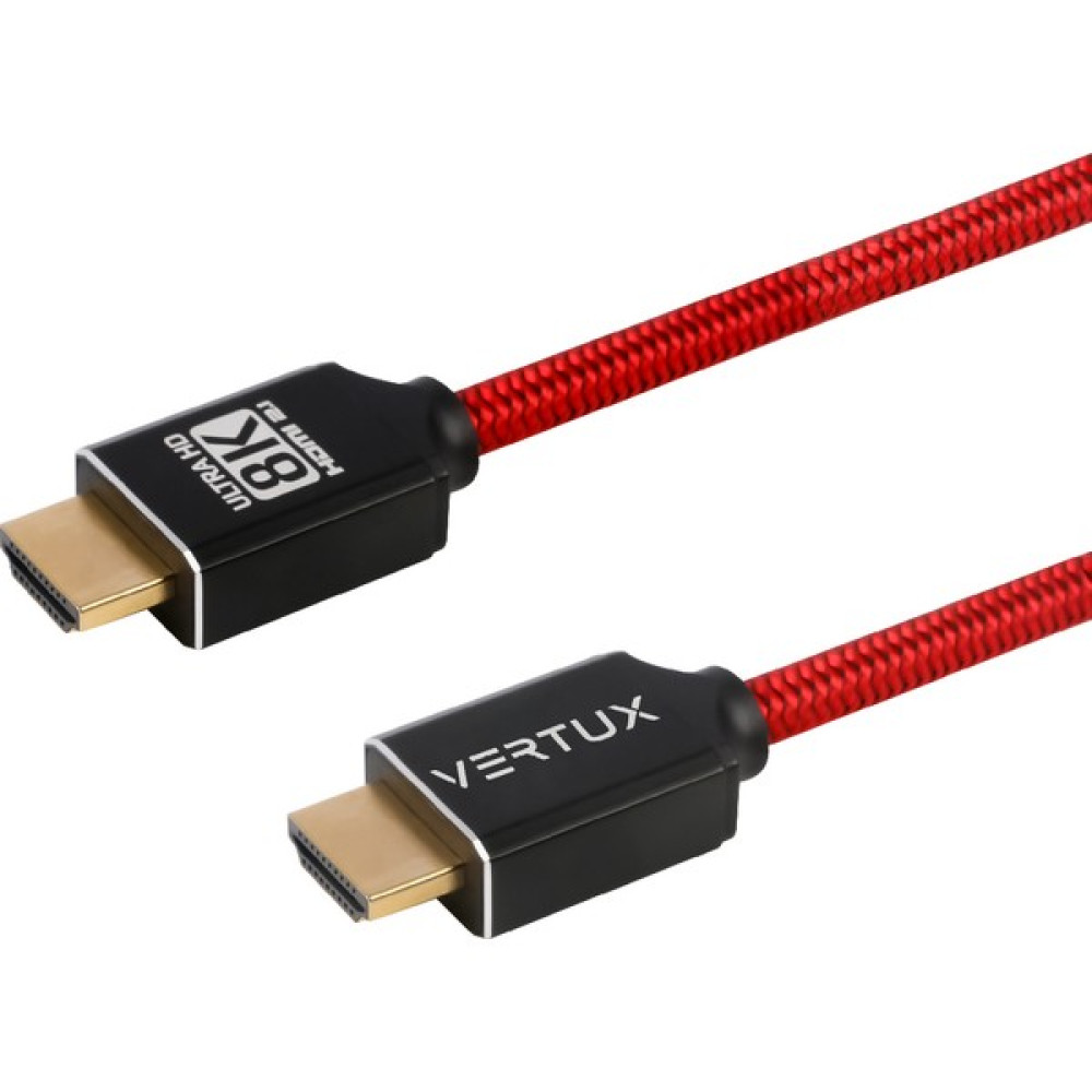 Vertux VERTULINK-300 - Yüksek Hızlı HDMI Kablo Oyuncu Özel Gamecharged™ 8k Ses Video 3D 3 mt Kırmızı HDMI Kablo Fiyatı