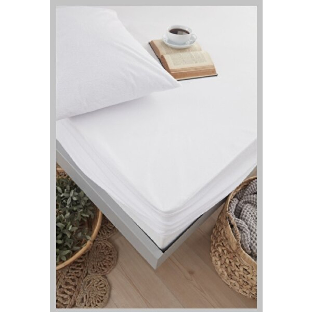 Vessino Home Alez Fitted Beyaz Pamuklu Su Sıvı Geçirmez Yatak Koruyucu Tek Çift Kişilik Terletmeyen Yatak Alezi - 90 x 190 cm Alez / Yatak Koruyucu Fiyatı