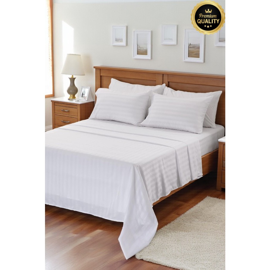 Vessino Home Çizgili Pamuk Saten Çift Kişilik Nevresim Takımı Pamuk Saten (160x200 lastikli çarşaf+200x220 nevresim+2 adet 50x70 yastık kılıfı) Nevresim Takımı Fiyatı
