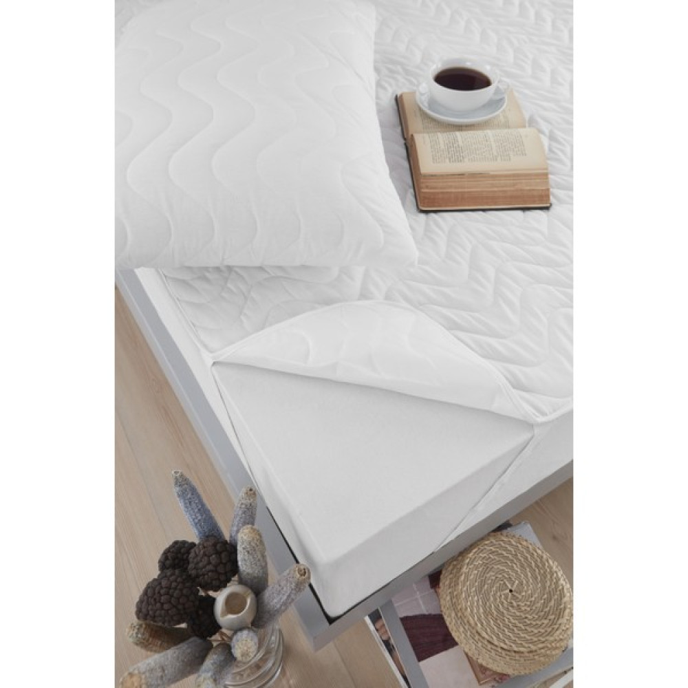 Vessino Home Kapitoneli 4 Köşe Beyaz Yatak Koruyucu Tek Çift Kişilik Su Sıvı Geçirmez Terletmeyen Yatak Alezi - 60 x 120 cm Alez / Yatak Koruyucu Fiyatı
