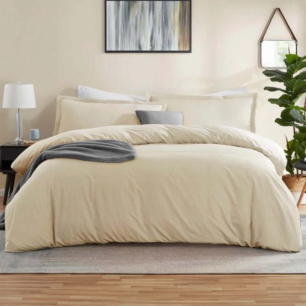 Vessino Home Nevresim Takımı Battal Boy Pamuklu RENKLİ(180X200 Lastikli Çarşaf+Yorgan Kılıfı+2 Yastık Kılıfı) - Bej - 180 x 200 cm Nevresim Takımı Fiyatı