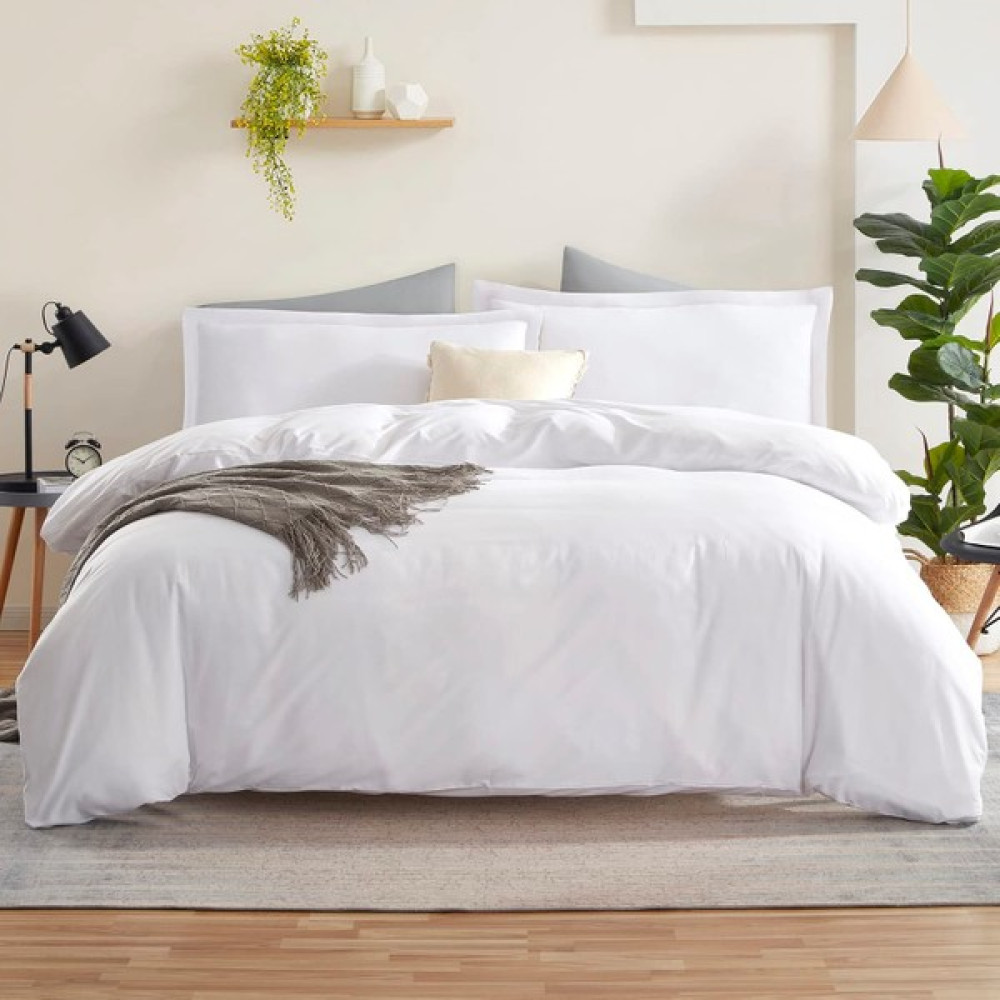 Vessino Home Nevresim Takımı Battal Boy Pamuklu RENKLİ(180X200 Lastikli Çarşaf+Yorgan Kılıfı+2 Yastık Kılıfı) - Beyaz - 180 x 200 cm Nevresim Takımı Fiyatı