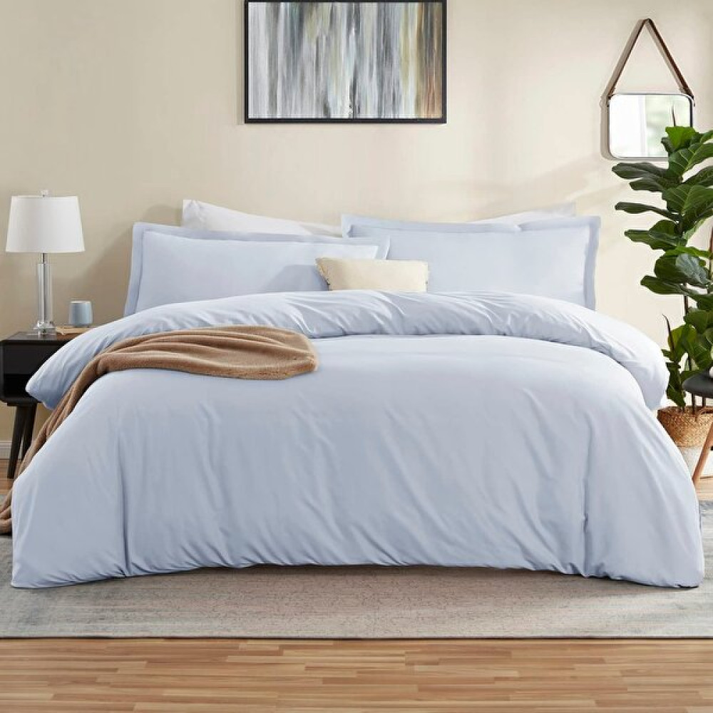 Vessino Home Nevresim Takımı Battal Boy Pamuklu RENKLİ(180X200 Lastikli Çarşaf+Yorgan Kılıfı+2 Yastık Kılıfı) - Buz Mavisi - 180 x 200 cm Nevresim Takımı Fiyatı