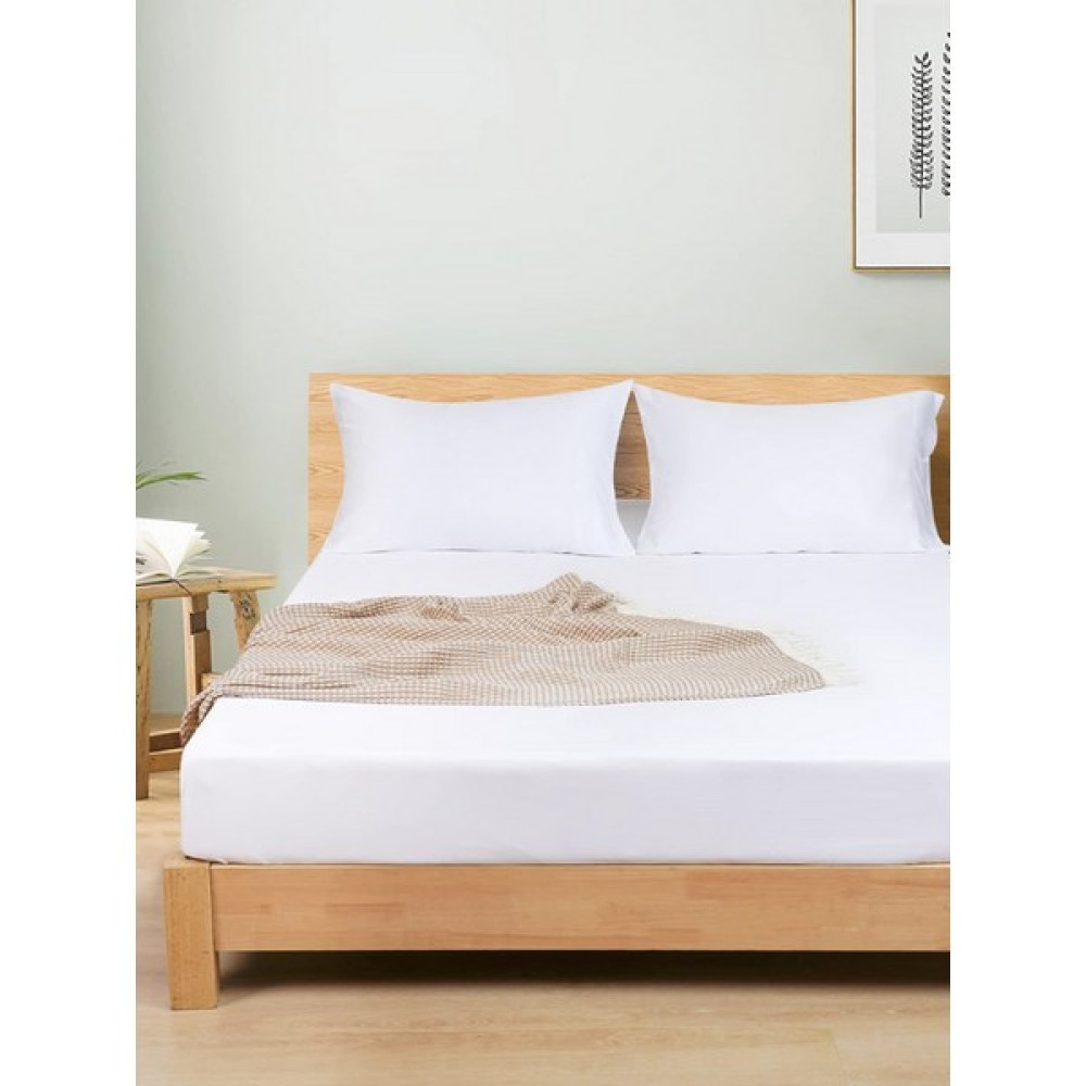 Vessino Home Pamuklu Lastikli Çarşaf Takımı Tek Kişilik Çift Kişilik Battal Boy 57 Tel Kumaş Ebatlı Beyaz-Renkli - Beyaz - 160 x 200 cm Çarşaf Fiyatı