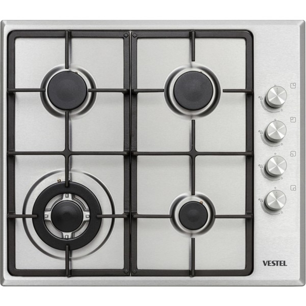 Vestel AO-6004 X-Dw Ankastre Ocak - Inox - Doğalgaz Ocaklar Fiyatı