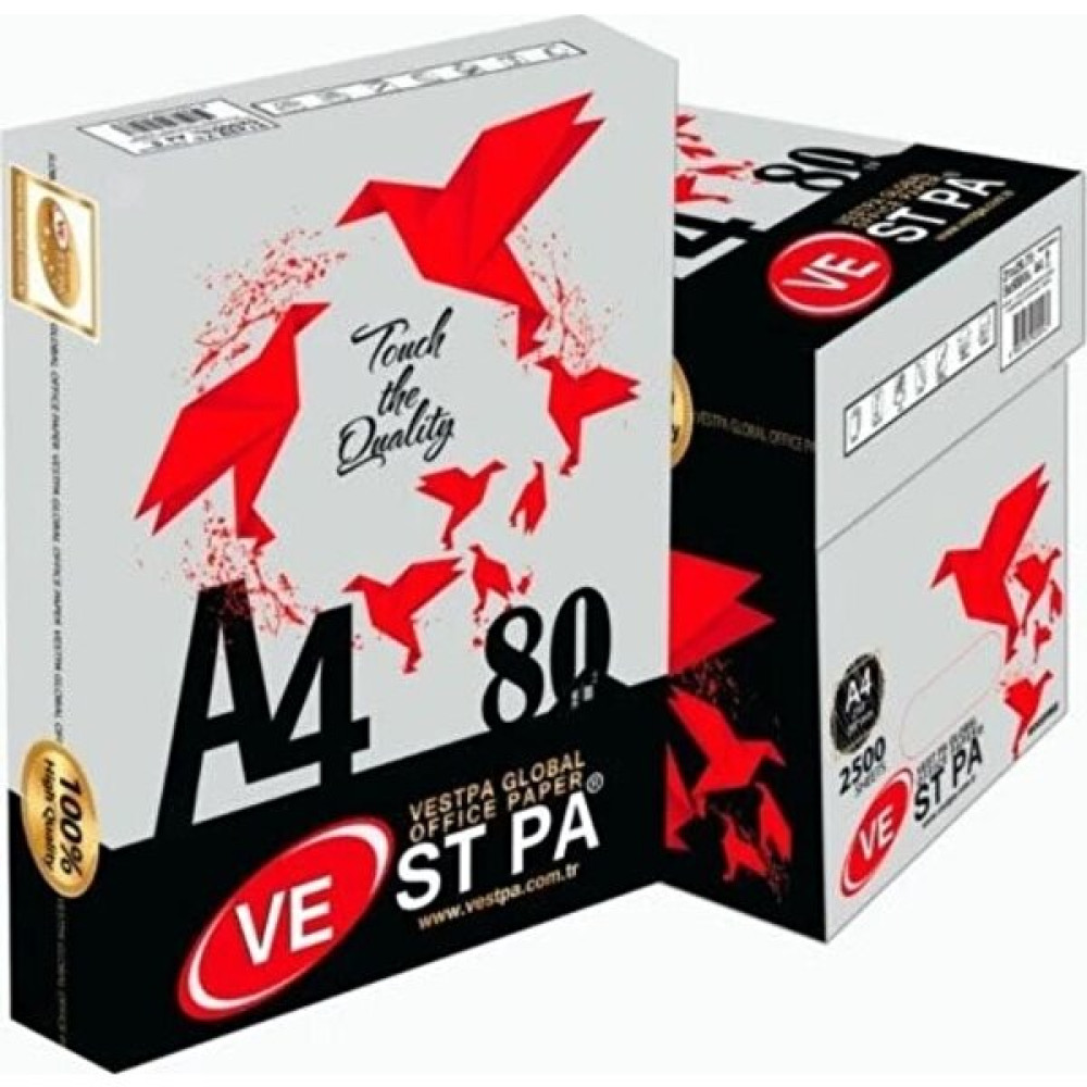 Vestpa A4 Fotokopi Kağıdı 80 gr 500'lü - Beyaz Fotokopi Kağıdı Fiyatı